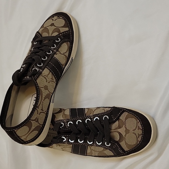 Coach Signature Canvas Lace-Up Sneakers - Picture 6 of 10